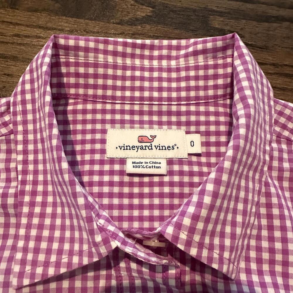 NWOT Women's Vineyard Vines Pink Popover Shirt Size 0 - Picture 5 of 9